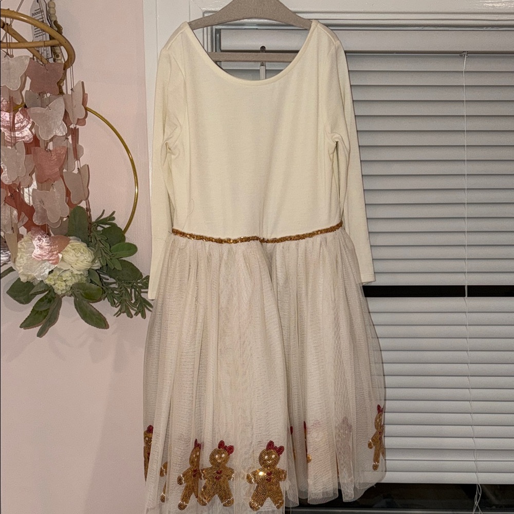 Zunie Cream and Gold Formal Kids Dress